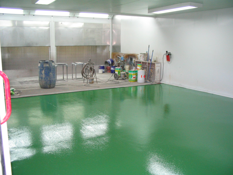 pintado de suelo con pintura resina epoxi